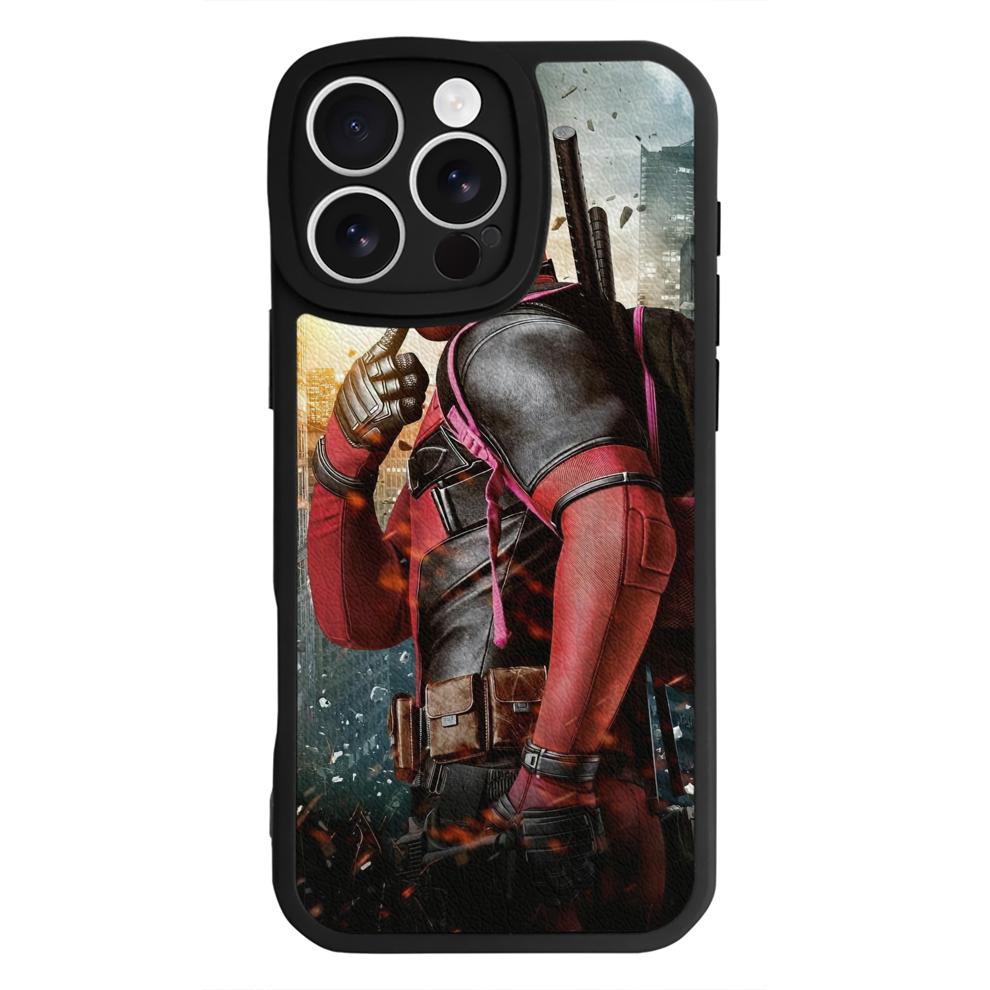 （画像用） Deadpool デッドプール 【iPhone 16シリーズ対応】シリコンスマホケース（レザー調） 材質：シリコン
